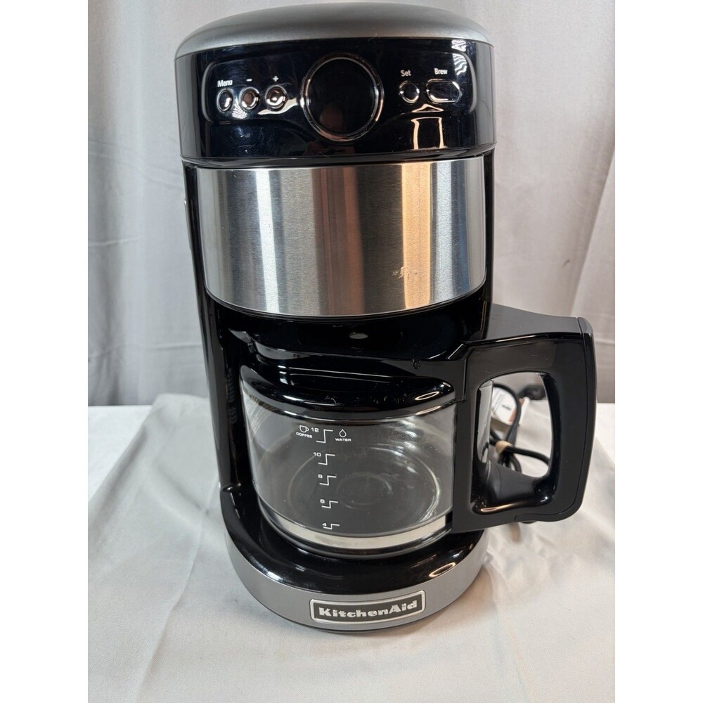KitchenAid Digital Coffee Maker 12-Cup Glass Carafe KCM1203CUO, EUC